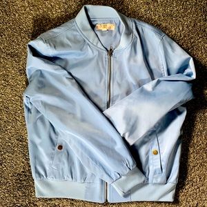Light blue bomber jacket